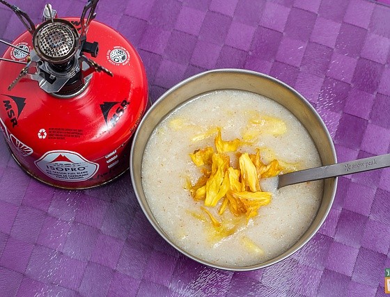 piña colada cream of wheat backpacking recipe