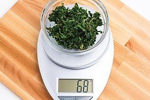 68 grams of thawed chopped spinach